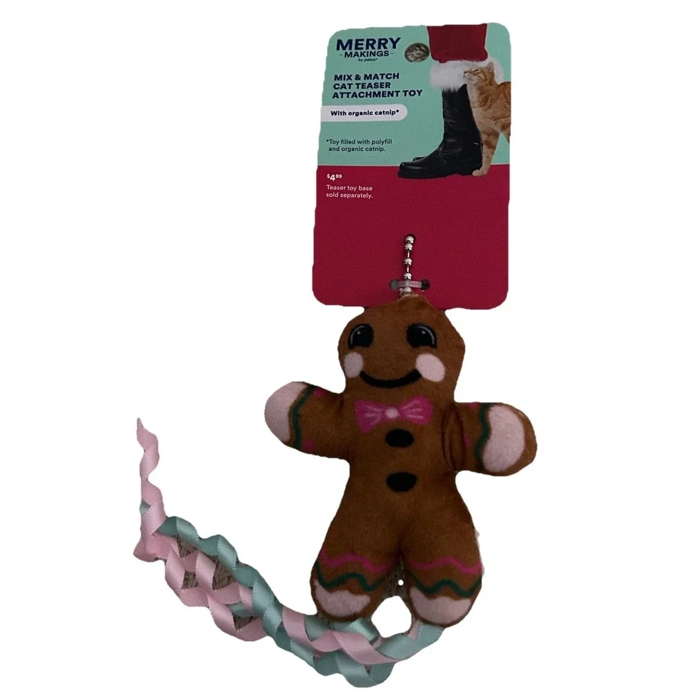 Christmas Stocking and Six Cat Toys Meowijuana Organic Catnip Toys-415